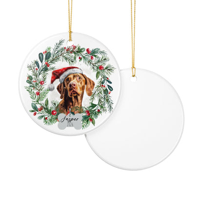 Personalized Vizsla Ornament