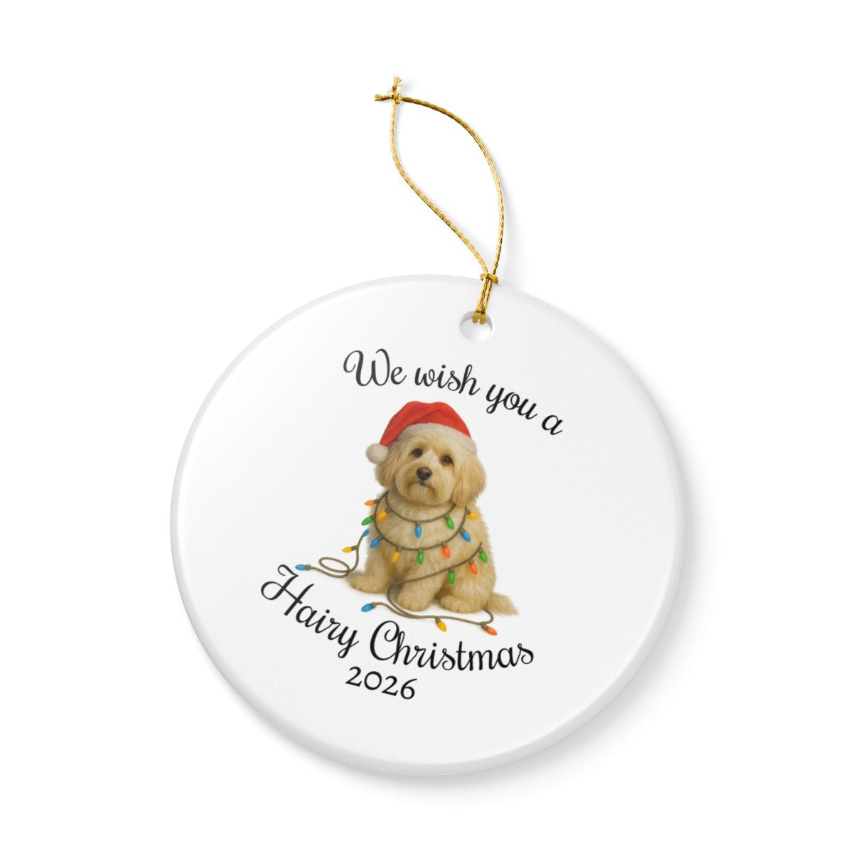 Christmas Havanese Ornament, Christmas Lights Dog Keepsake