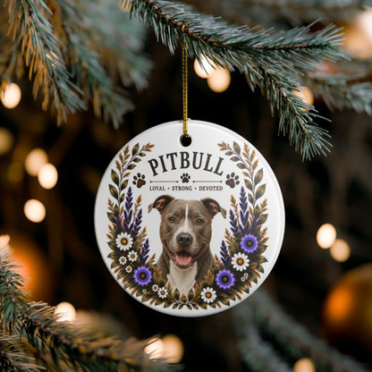 Pit Bull Ornament, Pitbull Lover Gift, Pit Bull Mom Gift, Dog Breed Keepsake