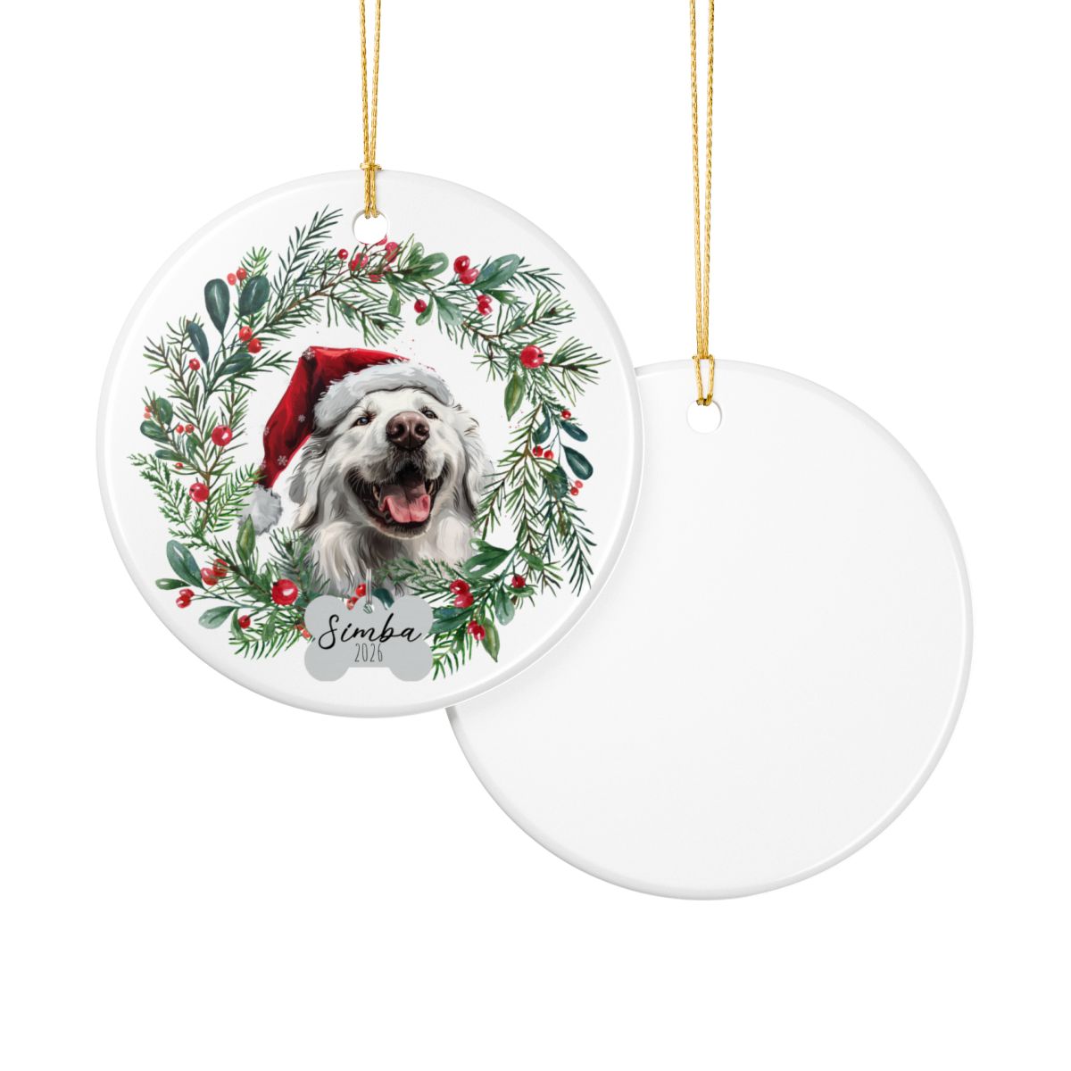 Personalized Kuvasz Christmas Ornament