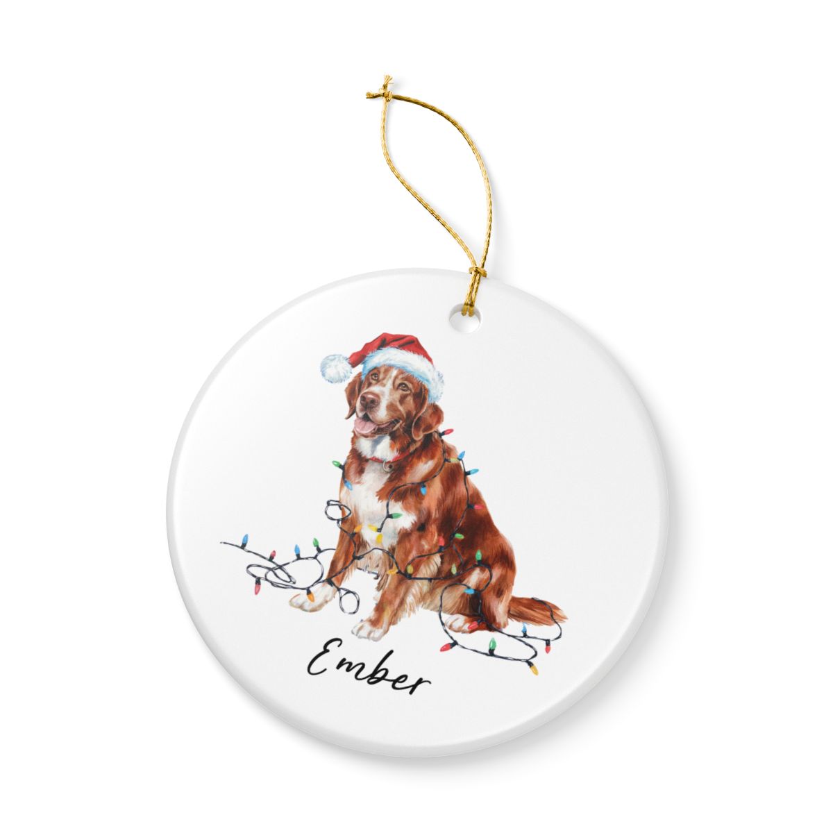 Nova Scotia Duck Tolling Retriever Ornament, Custom Dog Keepsake