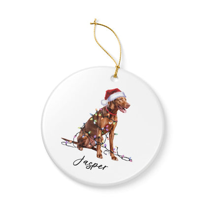 Personalized Vizsla Ornament, Christmas Dog Ornament
