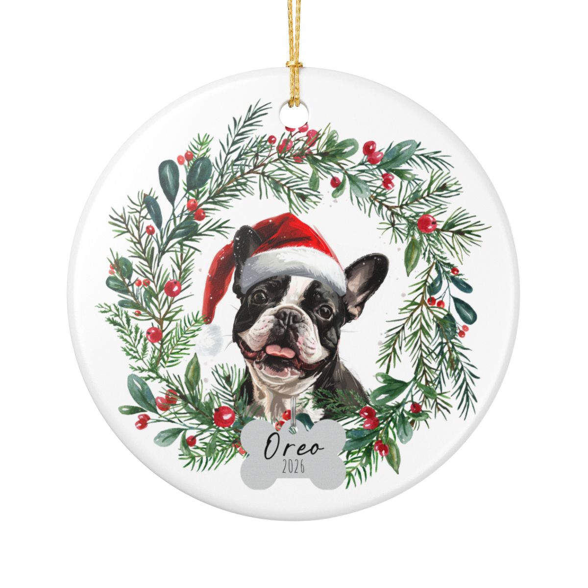 Personalized French Bulldog Ornament