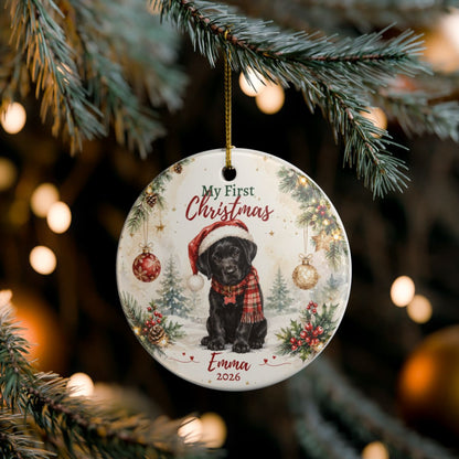 Personalized Puppy First Christmas Ornament, Custom Dog Keepsake Gift
