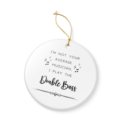 Funny Double Bass Ornament Musician Christmas Gift Orchestra Bass Player Decor