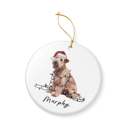 Soft Coated Wheaten Terrier Ornament, Personalized Christmas Decor