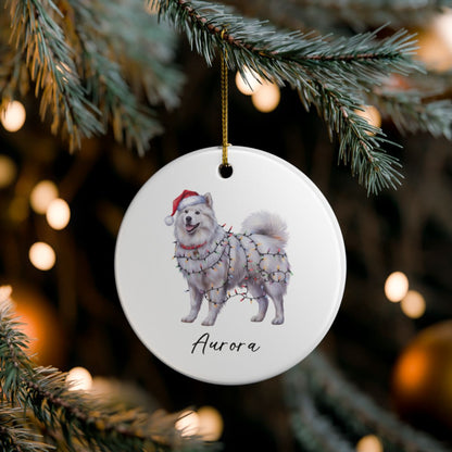 Personalized Samoyed Ornament, Custom Dog Lover Gift