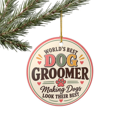 Personalized Dog Groomer Ornament