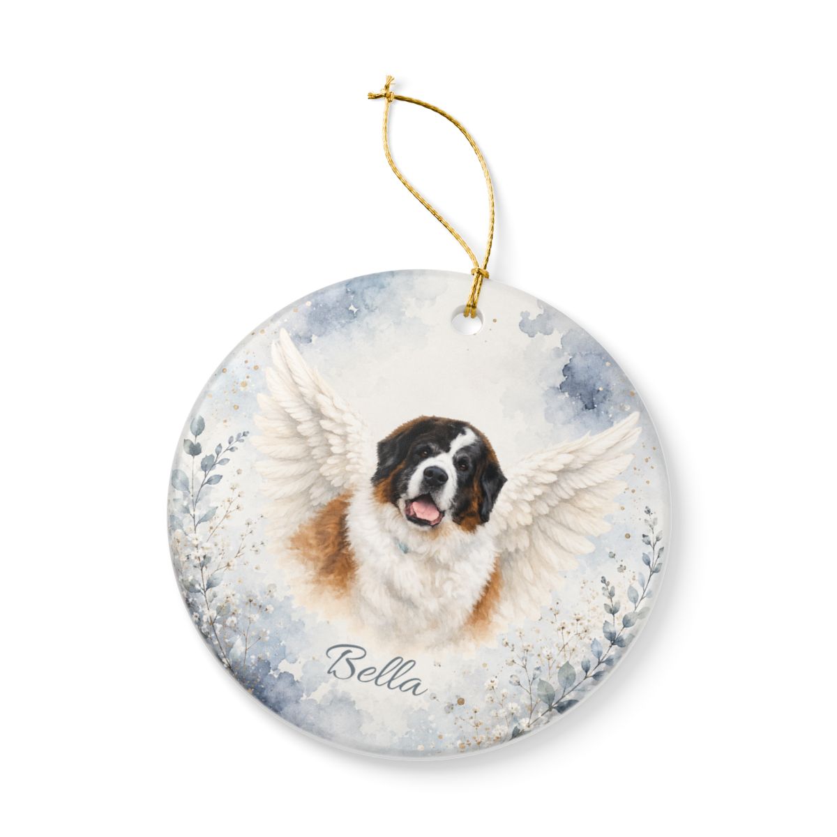 Custom Pet Memorial Ornament, Personalized Pet Loss Sympathy Gift With Photo and Name