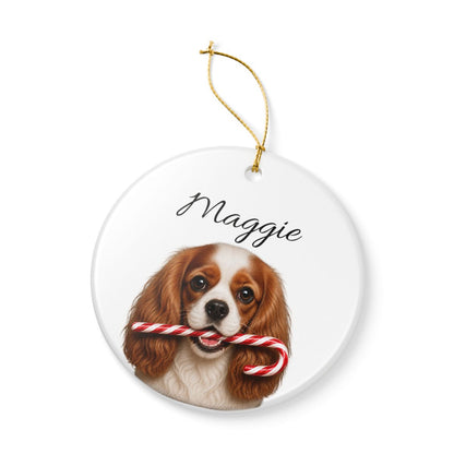 Personalized Blenheim Cavalier Candy Cane Ornament