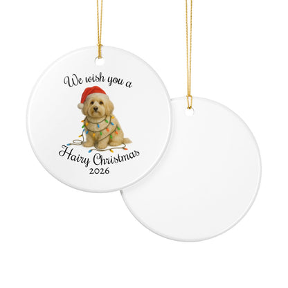 Christmas Havanese Ornament, Christmas Lights Dog Keepsake