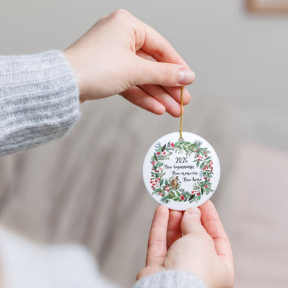 Personalized New Home Ornament, Christmas Holiday Ornament, New Beginnings, New Memories, First Home Ornament, First Christmas In New Home