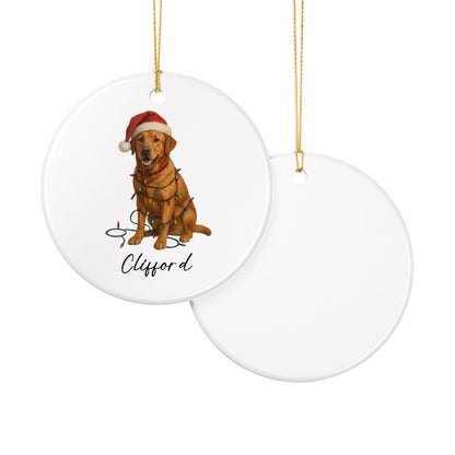 Personalized Fox Red Labrador Retriever Ornament