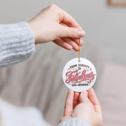 Fabulous Dog Groomer Ornament