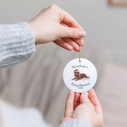 Ruby Cavalier King Charles Spaniel Ornament, Funny Dog Lover Gift, Pet Holiday