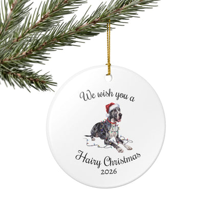 Christmas Great Dane Ornament, Christmas Lights Dog Keepsake