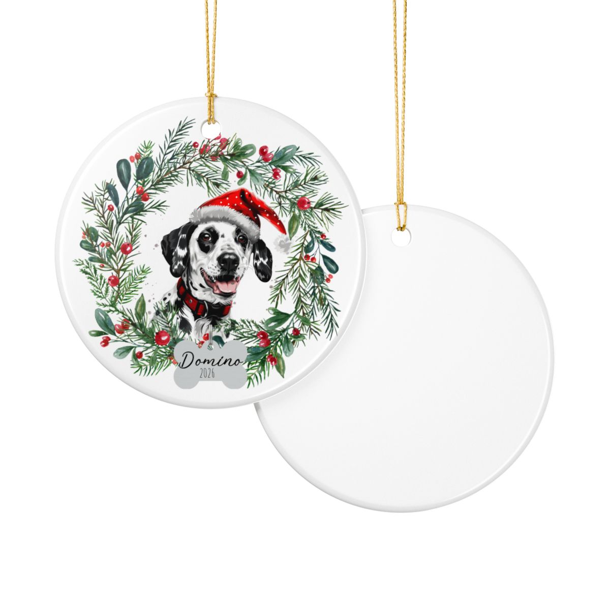 Personalized Dalmatian Christmas Ornament