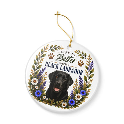 Black Lab Ornament, Labrador Retriever Gift, Black Lab Mom Gift, Dog Lover Keepsake
