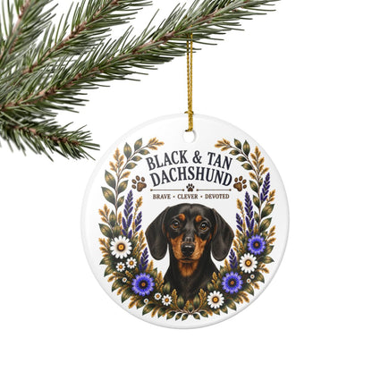 Black and Tan Dachshund Ornament, Dachshund Lover Gift, Doxie Mom Dog Keepsake