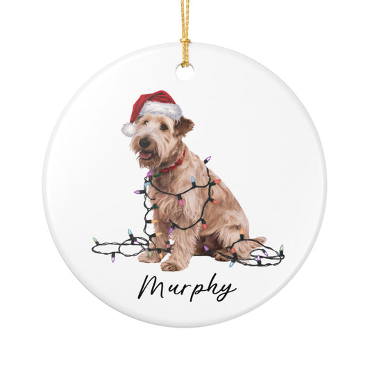 Soft Coated Wheaten Terrier Ornament, Personalized Christmas Decor