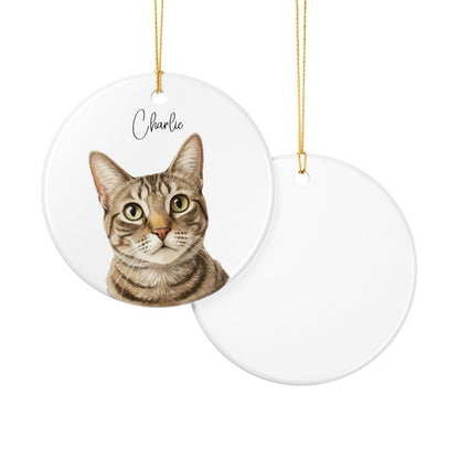 Custom Watercolor Pet Memorial Ornament with Name