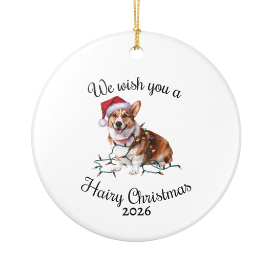 Corgi Christmas Ornament, Personalized Dog Keepsake