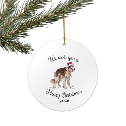 Christmas Borzoi Ornament, Christmas Lights Dog Keepsake, Christmas Dog, Borzoi Mom, Gift For Dog Lover, Borzoi
