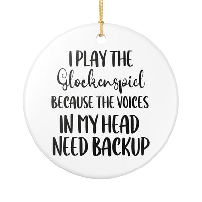 Glockenspiel Ornament, Ceramic Musician Gift