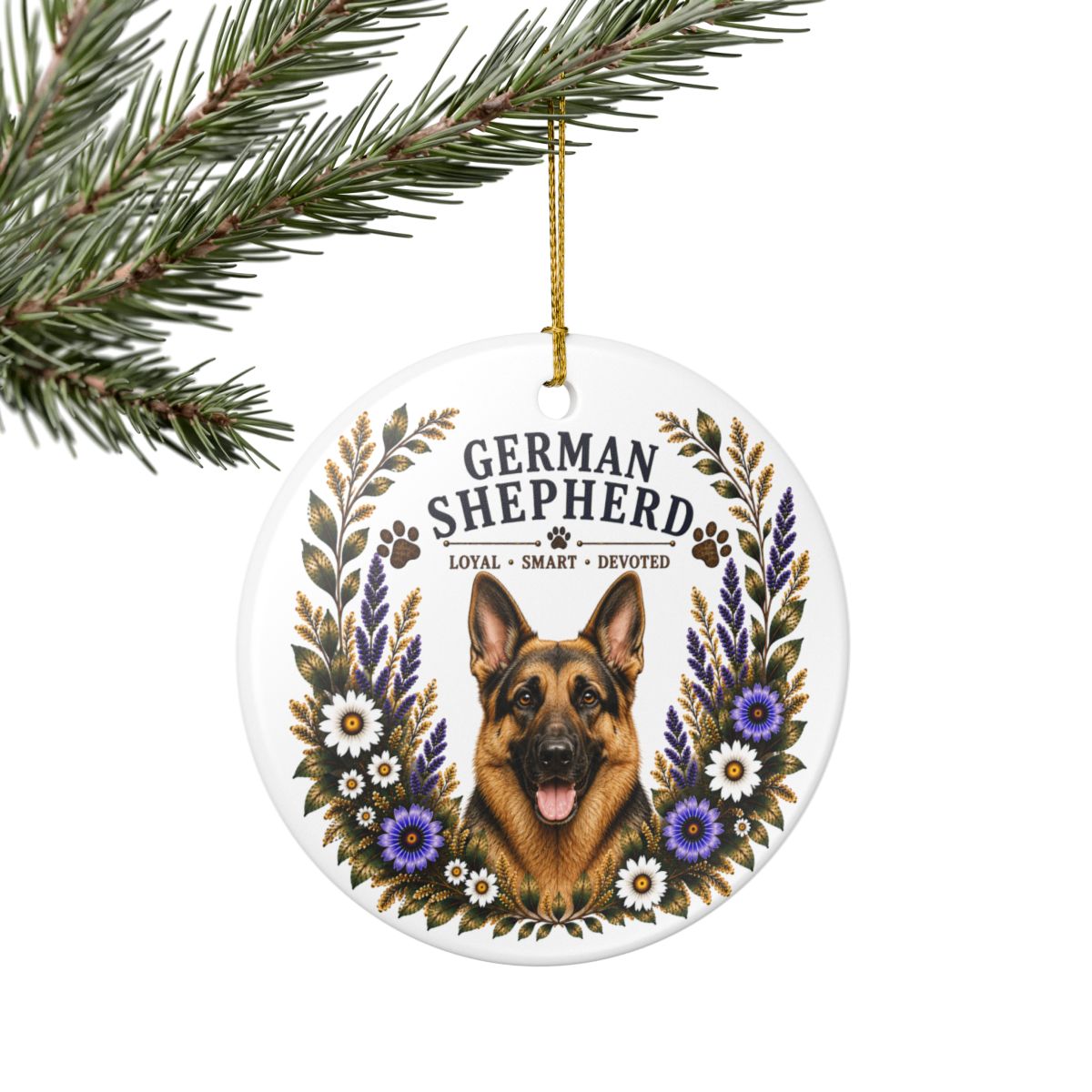 German Shepherd Ornament, German Shepherd Lover Gift, GSD Mom Gift, Dog Breed Keepsake