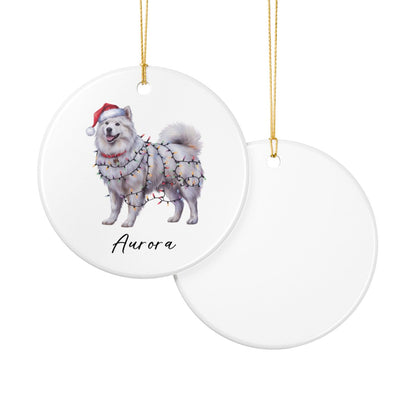 Personalized Samoyed Ornament, Custom Dog Lover Gift