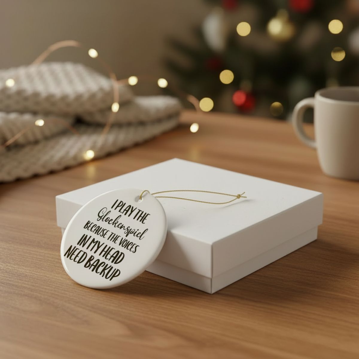 Glockenspiel Ornament, Ceramic Musician Gift