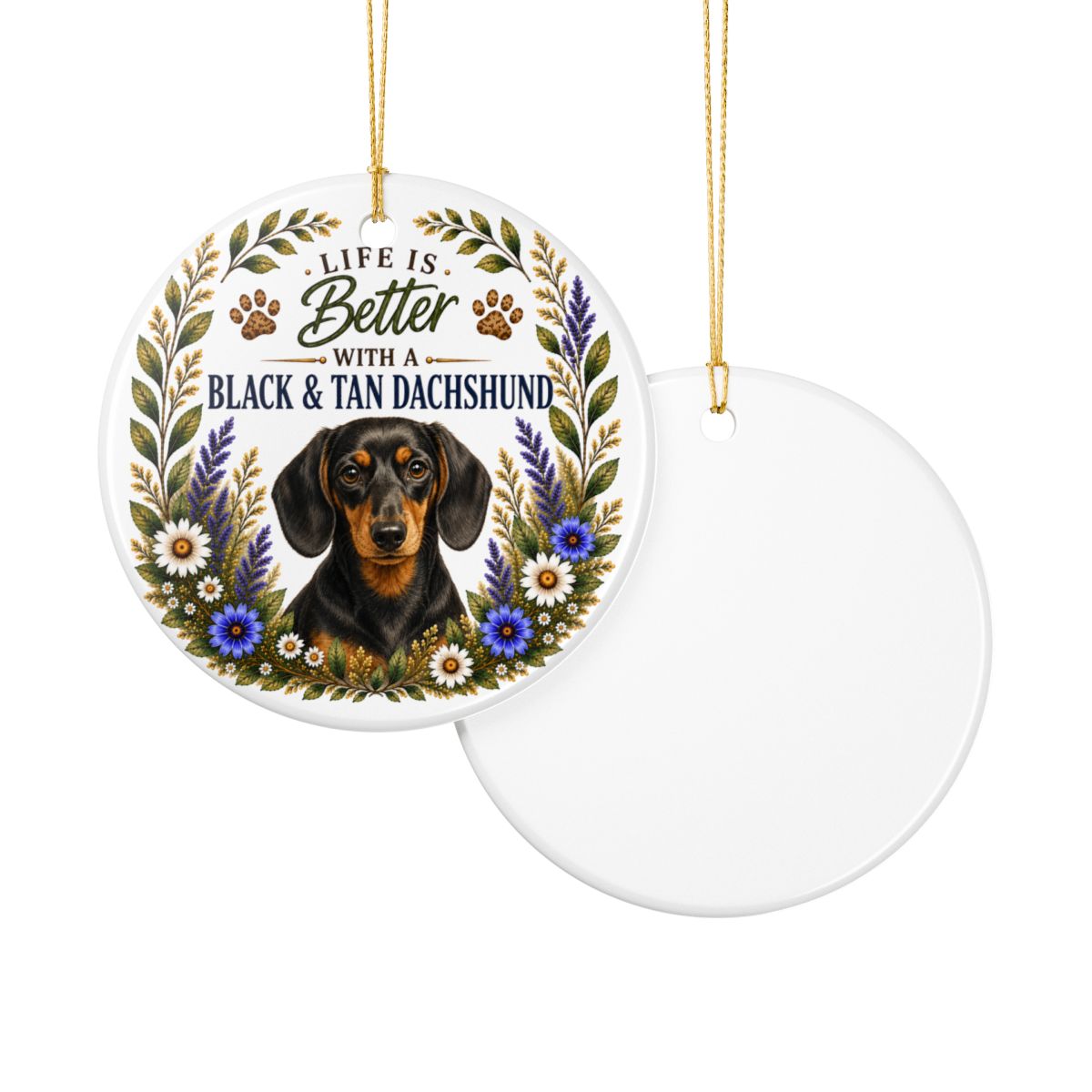 Black and Tan Dachshund Ornament, Doxie Lover Gift, Dachshund Mom Gift, Dog Keepsake