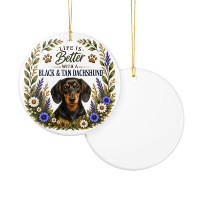 Black and Tan Dachshund Ornament, Doxie Lover Gift, Dachshund Mom Gift, Dog Keepsake