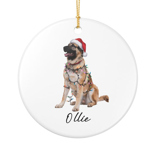Personalized Anatolian Shepherd Christmas Ornament, Dog Lover Holiday Pet Keepsake