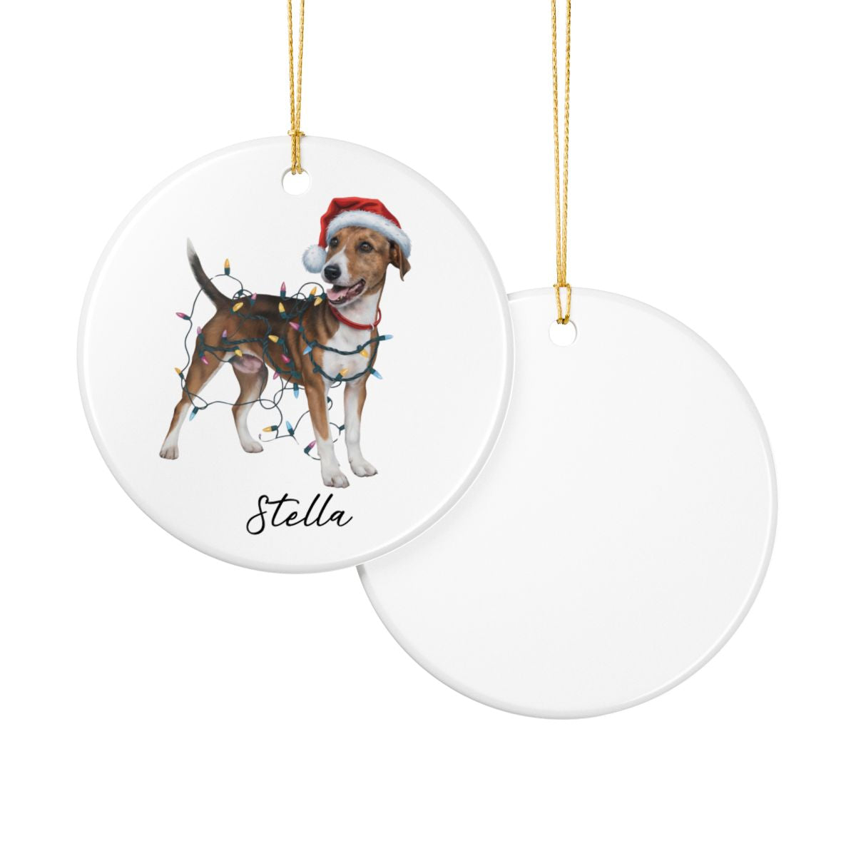 Smooth Fox Terrier Ornament, Personalized Christmas Decor