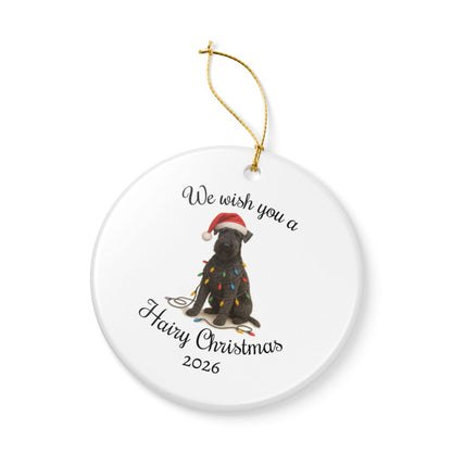 Kerry Blue Terrier Ornament, Christmas Lights Dog Keepsake