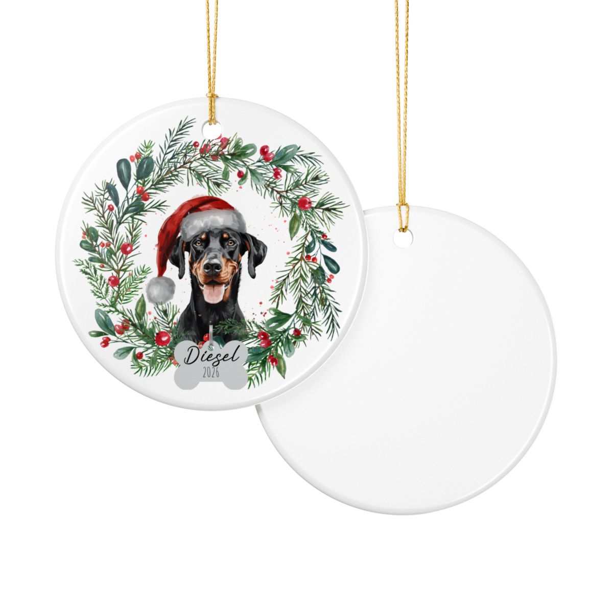 Personalized Doberman Ornament
