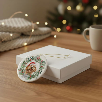 Personalized Goldendoodle Christmas Ornament