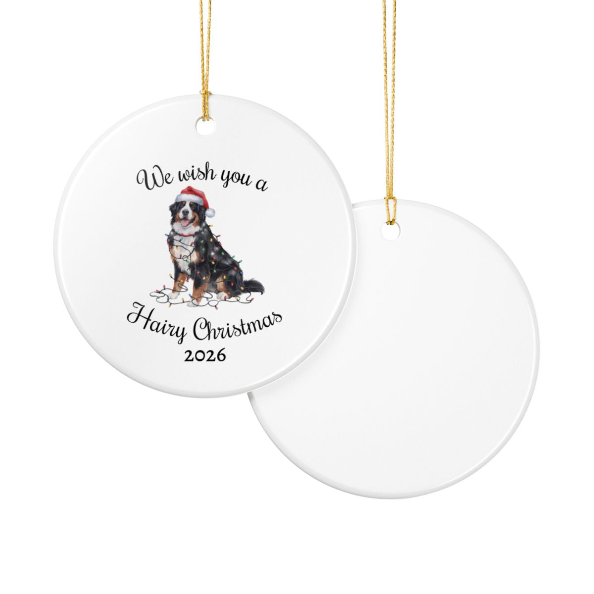 Christmas Bernese Mountain Dog Ornament, Christmas Lights Dog Keepsake, Christmas Dog, Bernese Mountain Dog Mom, Gift For Dog Lover