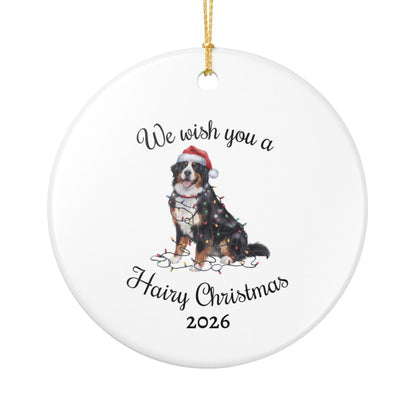 Christmas Bernese Mountain Dog Ornament, Christmas Lights Dog Keepsake, Christmas Dog, Bernese Mountain Dog Mom, Gift For Dog Lover