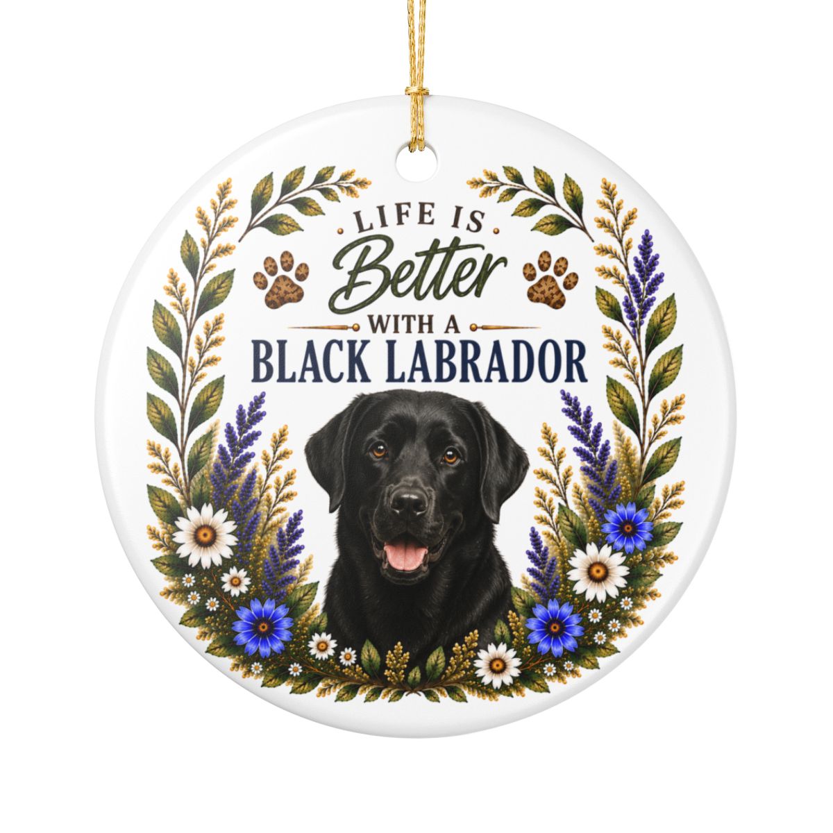 Black Lab Ornament, Labrador Retriever Gift, Black Lab Mom Gift, Dog Lover Keepsake