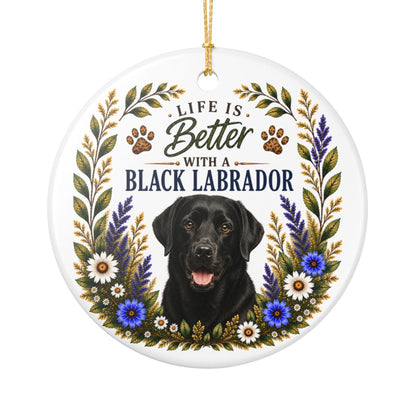 Black Lab Ornament, Labrador Retriever Gift, Black Lab Mom Gift, Dog Lover Keepsake