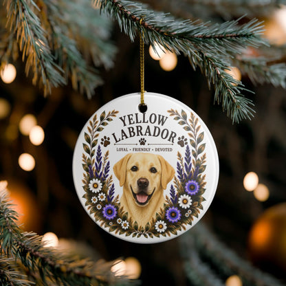 Yellow Lab Ornament, Labrador Retriever Lover Gift, Yellow Lab Mom Gift, Dog Breed Keepsake