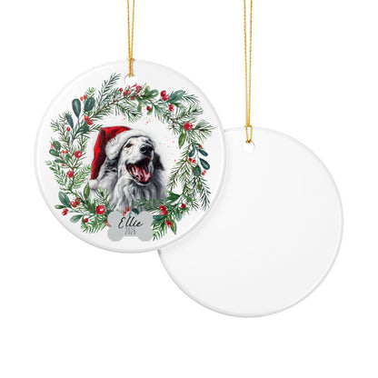 Personalized Borzoi Christmas Ornament