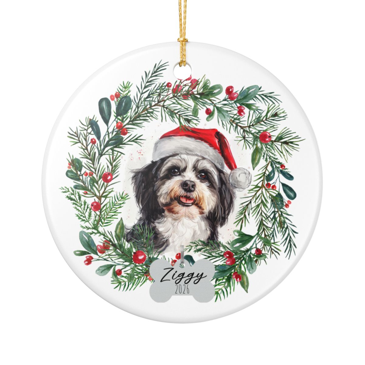 Personalized Havanese Christmas Ornament