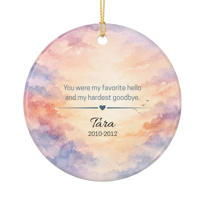 Personalized Pet Memorial Ornament, Custom Photo Rainbow Bridge Christmas Keepsake