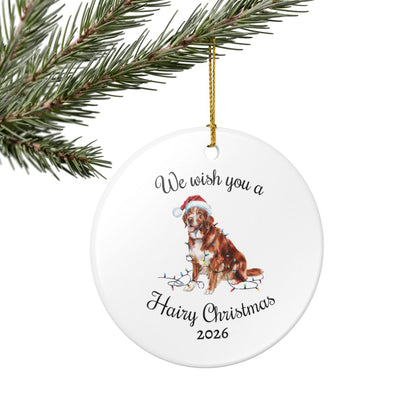 Christmas Nova Scotia Duck Tolling Retriever Ornament, Christmas Lights Dog Keepsake