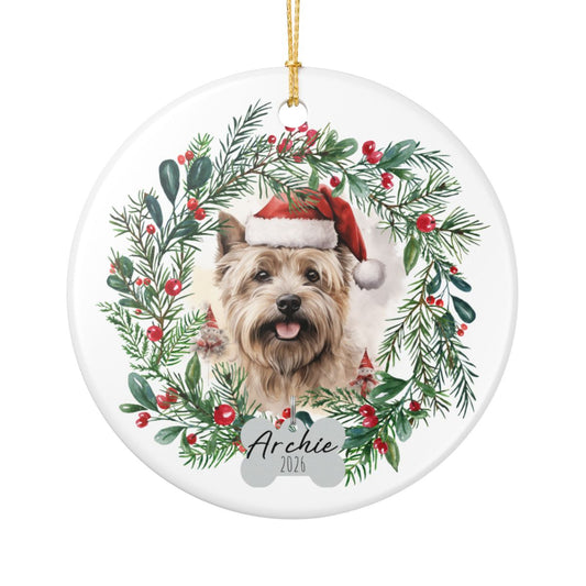 Personalized Cairn Terrier Christmas Ornament