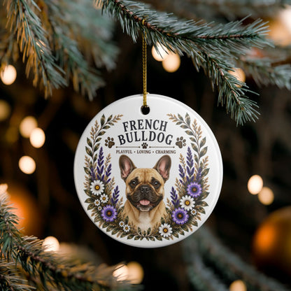 French Bulldog Ornament, Frenchie Lover Gift, French Bulldog Mom Gift, Dog Breed Keepsake