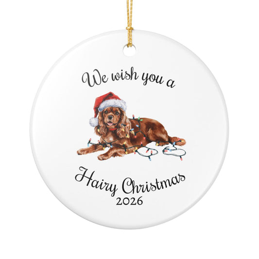 Ruby Cavalier King Charles Spaniel Ornament, Funny Dog Lover Gift, Pet Holiday